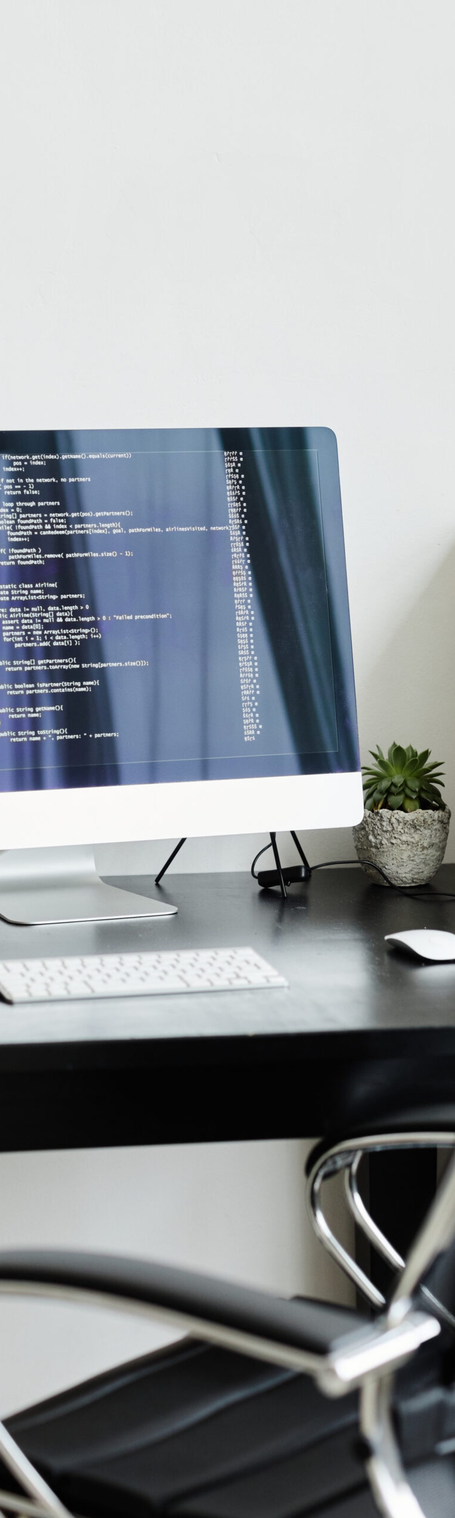 Workplace with computer Website maintanace and Support